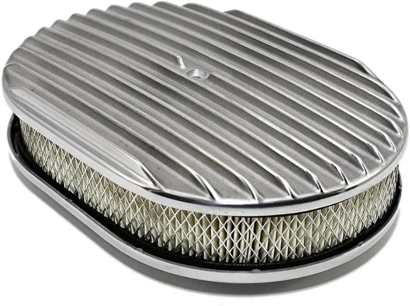 Air Cleaner, Full Finned Polished Aluminum Assault Racing Products A6020-3 12 x 2 Oval