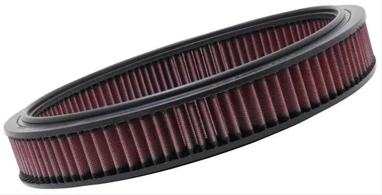 Air Filter Element, High-Flow, Oiled, Cotton Gauze, Red, Round, 13 in. OD, 2.31 in. Tall, Ford, Falcon, Mercedes-Benz, 2.0L, 2.3L, Each