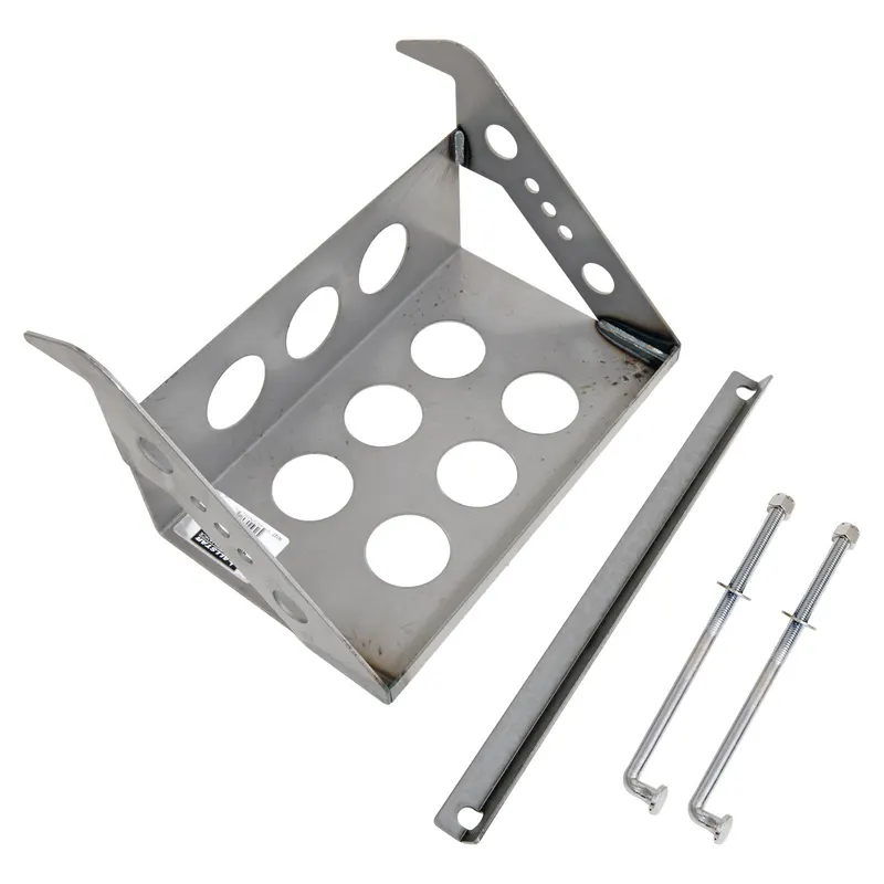 Battery Boxes ALL76100 Battery Box, Steel, Natural, 12.000 in. Length, 7.250 in. Width, Bolt-On/Weld-On, Each