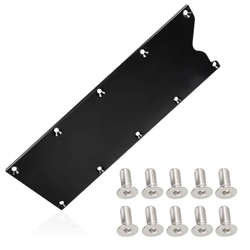 Billet Valley Pan Gasket Cover Plate, X003N5CP21 Billet Aluminum Low Profile Compatible with LSX LS1 LM7 LR4 LQ4 LS6 L59 LQ9 LM4 L33 Black