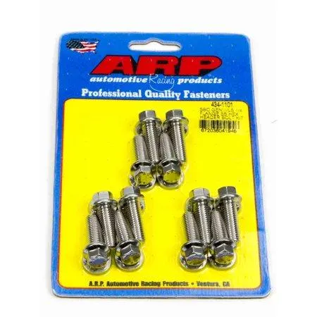 Bolt, Arp Inc. 434-1101 SBC/Geniii LS 1/4 Flange SS Hex Header Bolt Kit