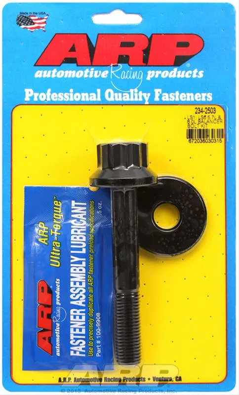 Bolt, Harmonic Balancer 234-2503 Chromoly, Black Oxide, 12-Point, LS Gen. III/IV, Chevrolet, 4.8L, 5.3L, 5.7L, 6.0L, 6.2L, Each 234-2503