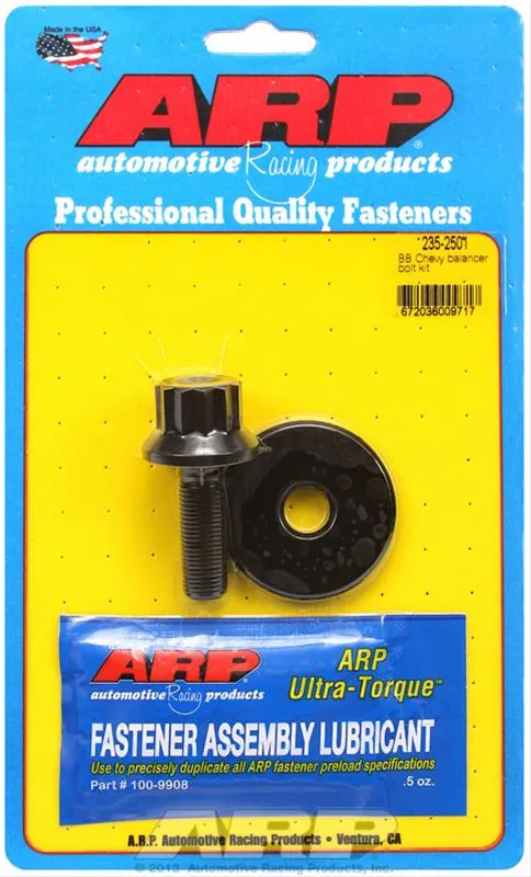 Bolt, Harmonic Balancer 235-2501 Chromoly, Black Oxide, 12-Point, Chevy, Big Block, Each