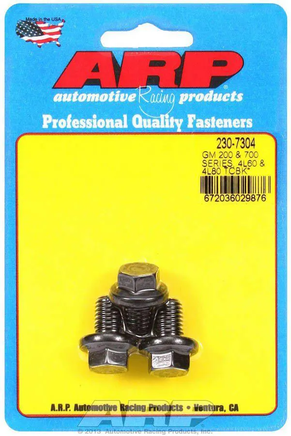 Bolt,Torque Converter, ARP 230-7304 Black GM 200 & 700 4L60 & 4L80 Torque Converter Bolt Kit