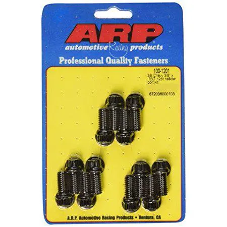 Bolts, 100-1201 SB Chevy 3/8 x .750in 12pt Header Bolt Kit