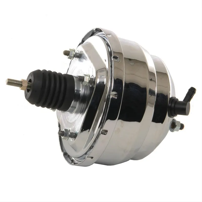 Booster, Brake 760122, 8” Dual Diaphragm Power Brake Booster For Chevy Ford GM Chrome