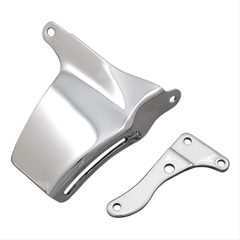 Bracket, G4016 Alternator Bracket, Steel, Chrome, Water Pump Mount, Long Water Pump, Chevy, Small Block, Set