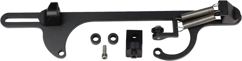 Bracket, Throttle Cable Bracket for 4150, 4160 Series Adjustable Alluminum Carburetor Bracket (Black)