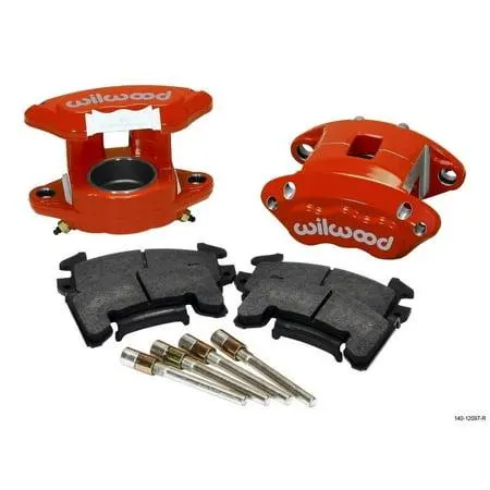 Brakes, Wilwood D154 Front Caliper Kit - Red 2.50in Piston 1.04in Rotor