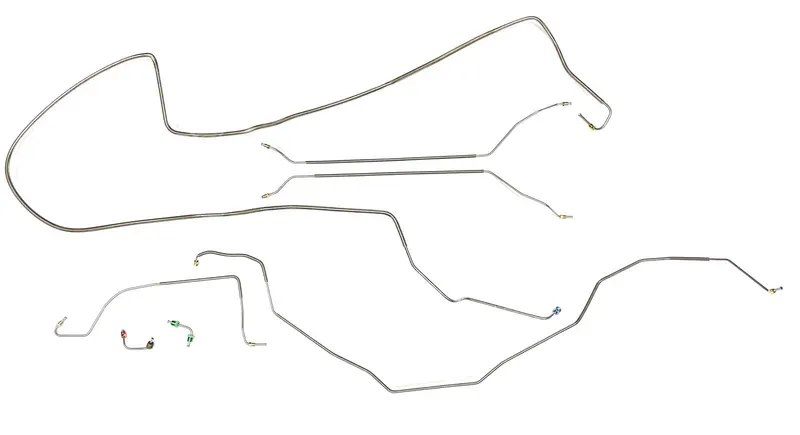 Break Line Set, Front/Rear, Steel, Natural, Chevy, Kit