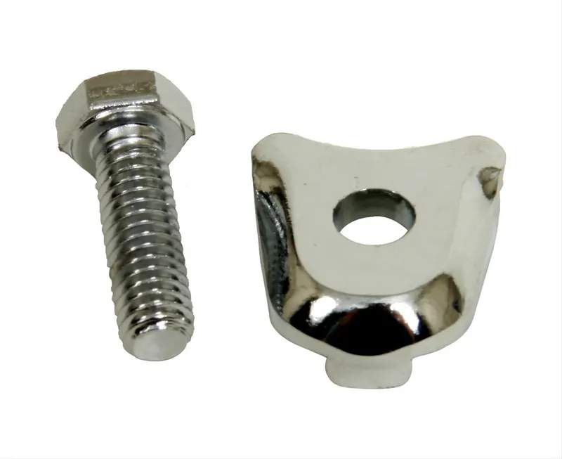 Clamp, 400502 Distributor Hold-Down Clamp, Steel, Chrome, Bolt Mount, Ford, Each