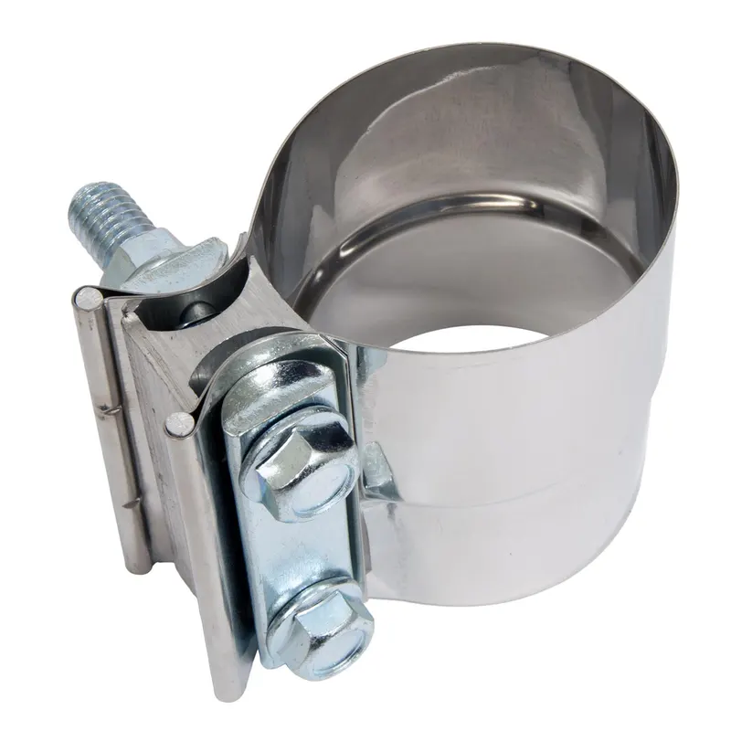 Clamp, AUM-681250 Exhaust Clamp, Band-Style, Lap Joint, 2.50 in. Diameter, 304 Stainless Steel, Polished, Each