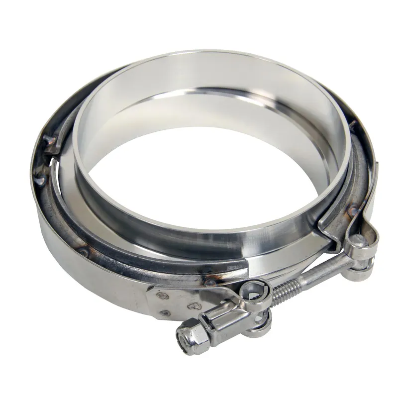 Clamp, SUM-694400 V Band Clamp, Interlocking, Stainless Steel, Natural, 4 in. O.D. Pipe, Kit
