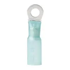 Connector, Ring 8, 16-14 Gauge Heat-Shrink Blue 25 Pack