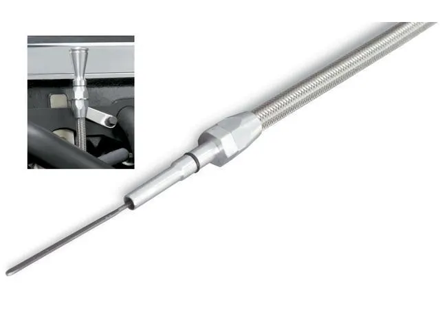 Dip Stick, 1220174 Loc1220174 Flexible Engine Dipstick; Brite; 1/4in. NPT Fitting/Univ Gauge to Fit