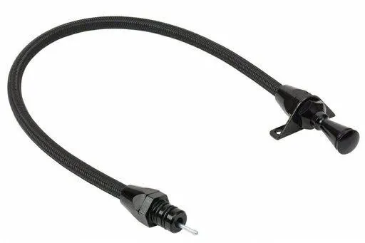 Dipstick, Lokar XTD-34L60EFM LOCXTD-34L60EFM Midnight Series Hi-Tech Flexible Braided Stainless Transmission Dipstick