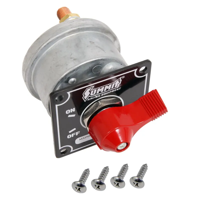 Disconnect, SUM-830057 Battery Disconnect Switch, Rotary, Red Knob, Manual, 175 Continuous Amps Rating, 1,000 Amps Surge Rating, Each