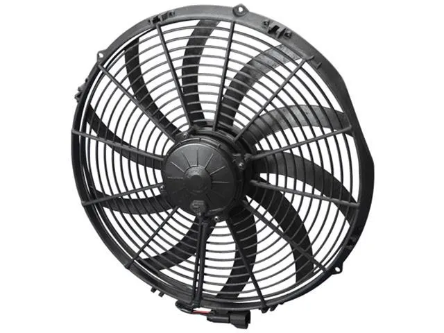 Fan, IX-30100435 Fan, Spal, Electric, Single, 10.00 in. Diameter, 802 cfm, 12 V, Puller, Black Plastic Shroud, Each