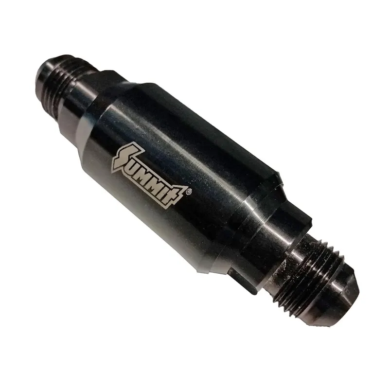 Filter, 230117-B Fuel Filter, Inline Mount, Billet Aluminum, Black, 100 Microns, -10 AN Inlet/Outlet, Each
