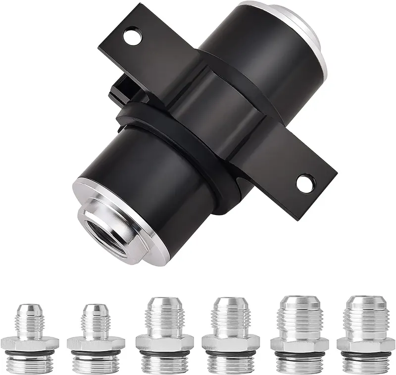 Filter, Fuel 30 Micron Inline with 6AN 8AN 10AN Adapter&Bracket Clamp 60MM Universal