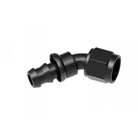 Fitting, 2045-06-2 RHP2045-06-2 -06 45 Degree An/Jic Hose End Push Lock