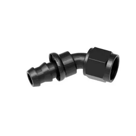 Fitting, 2045-08-2 RHP2045-08-2 -08 45 Degree An/Jic Hose End Push Lock