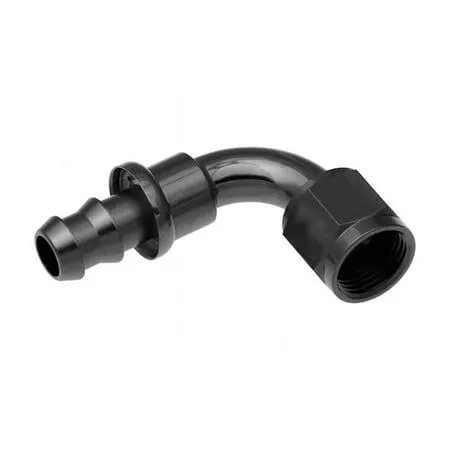 Fitting, 2090-12-2 -12 90 Degree An/JIC Hose End Push Lock - Black