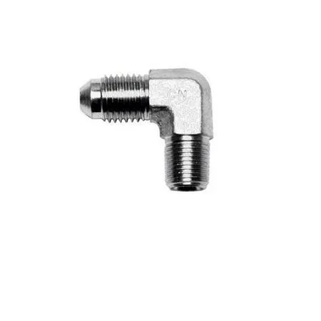 Fitting, 220-9924 Brake Line Fitting, 90 degree, Steel, Zinc Finish, -4 AN Male Threads, 1/8 in. NPT Male Threads, Each