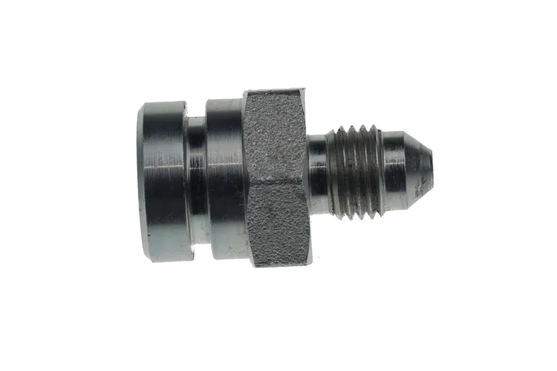 Fitting, 335-03-03 Fittings, Brake, Male -3 AN to Female 3/8 in.-24 Thread Inverted Flare, Steel, Black, Pair