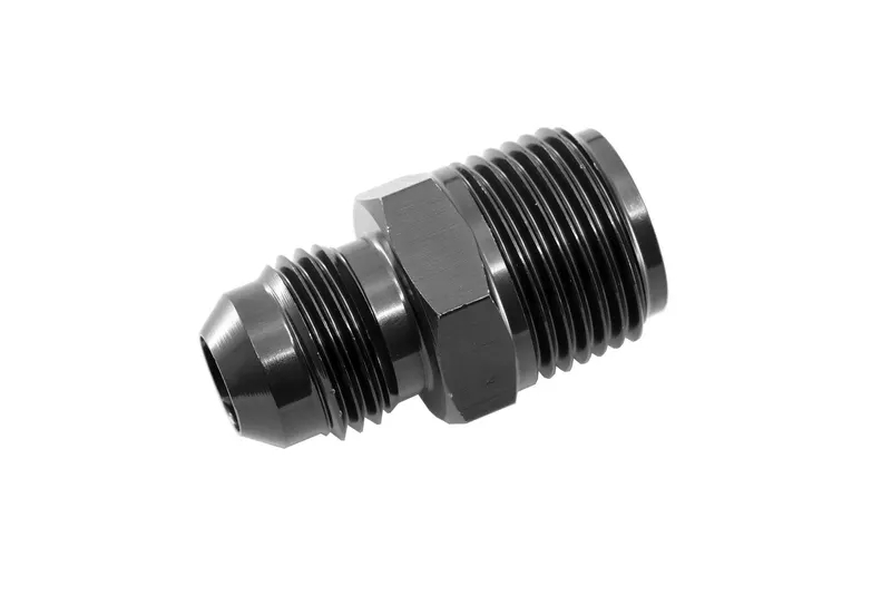 Fitting, 5070-06-11-2 Inverted Flare To AN Adapter, Straight, Aluminum, Black, -6 AN Male AN, 11/16 in.-18 Inverted Flare Male Inverted Flare, Each