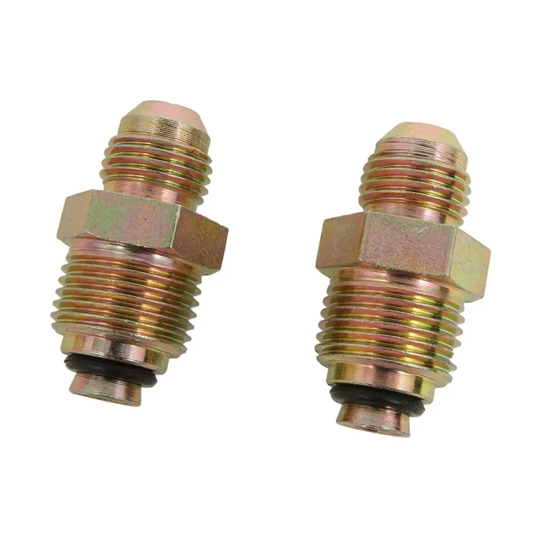 Fitting, 605ANF-OR Power Steering, Adapter Fittings, Steering Box, Rack and Pinion, Straight, -6 AN Male, Brass, Pair