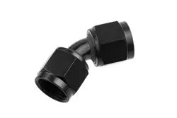 Fitting, 8145-08-2 Female to Female an Swivel Coupler - 45 Degree - Black
