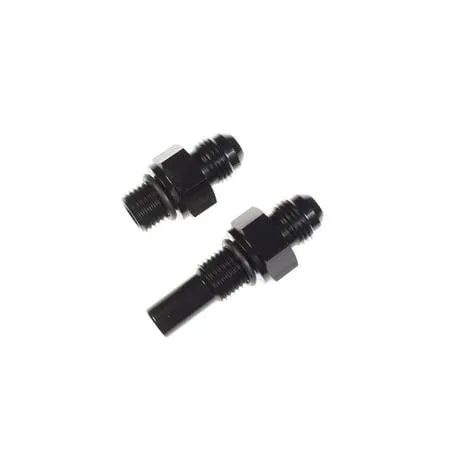 Fitting, 8262-480-2 Transmission Line Adapter, Aluminum, Black Anodized, Male -6 AN, to Male 1/4 in. NPS, Pair