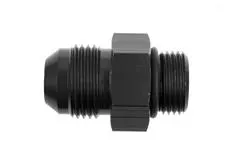 Fitting, 920-10-10-2 Adapter Fittings, Straight, -10 AN Male AN To -10 AN Male AN O-ring, Aluminum, Black Anodized, Rubber O-ring, Each