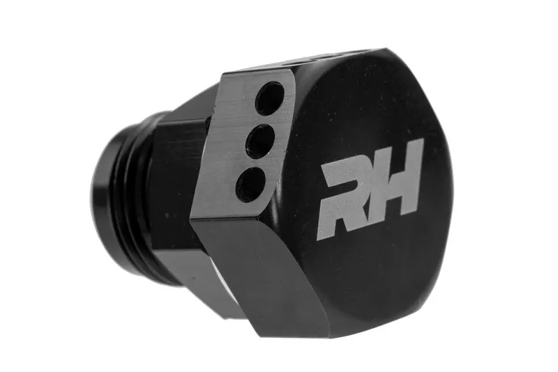 Fitting, 9832-12-2 Valve Cover Vent Fitting, -12AN, Black