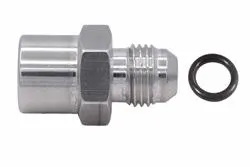 Fitting, F06ANFM1415 Adapters, AN to Metric Adapter Fittings, Straight, Billet Aluminum, Natural, -6 AN Male AN, M14 x 1.5 Female Metric O-ring, Each