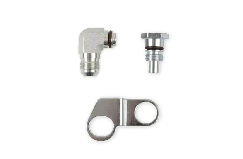 Fitting, PS0002ERL Power Steering Fittings, Remote Reservoir Adapter Kit For Saginaw Type II Power Steering Pump with -10AN Inlet, Kit