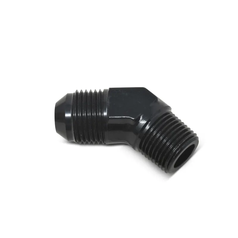 Fitting, R62 660103 6AN 45 Degree Flare To 1/8" Pipe Adapter Fitting With Black Finish