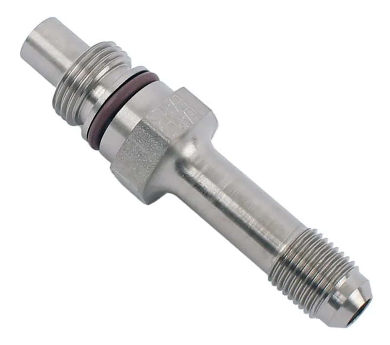 Fittings, 961961ERL Power Steering Adaptor, Straight, Steel, Zinc Plated, -6 AN Male, 16mm x 1.5 Male, for use on Holley Power Steering Pumps, Each