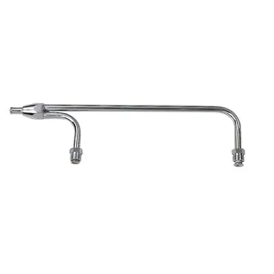 Fuel Line, SUM-G3100 Chrome, Steel, Holley, 4150, 3/8 in. Hose Barb Inlet, 1/8 in. Gauge Port, Each