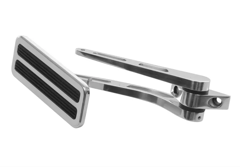Gas Pedal, SUM-460005 Billet Aluminum, Polished, Firewall Mount, Rubber Insert, Universal, Each