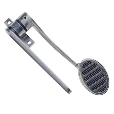 Gas Pedal, SUM-460006 Billet Aluminum, Polished, Firewall Mount, Rubber Insert, Universal, Each