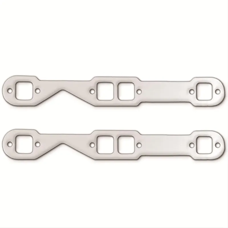 Gasket, 2005 Header Gasket, Graphite, 1.594 in. x 1.531 in. Port, 0.125 in. Thick, Chevy, Small Block, Set