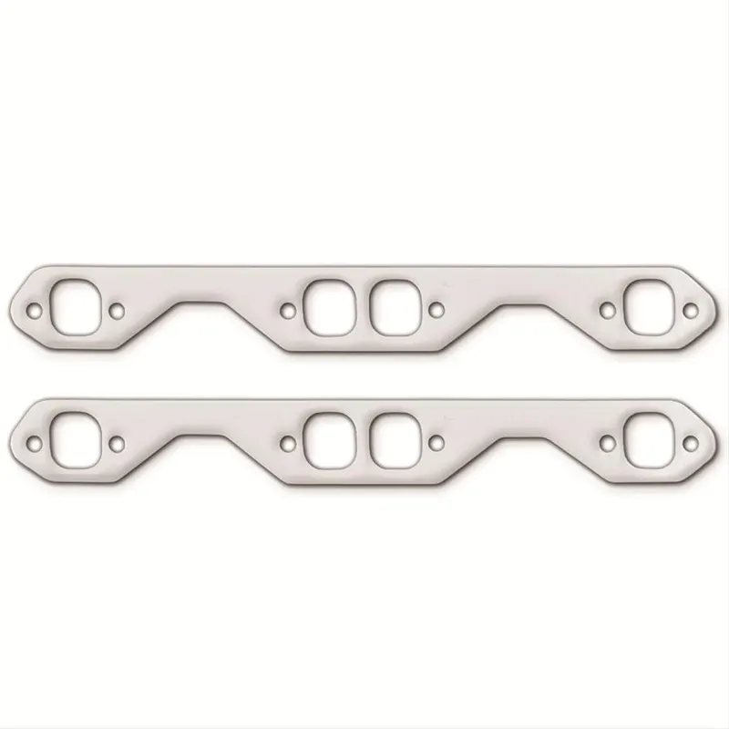 Gasket, 2011 Exhaust Header and Manifold Gaskets, Square Port, Graphite, Designed for L31 Vortec Style Cylinder Heads, Chevy, Small Block, Pair