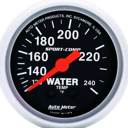 Gauge, Autometer 3332 Sport-Comp Water Temperature Gauge 120-240 F