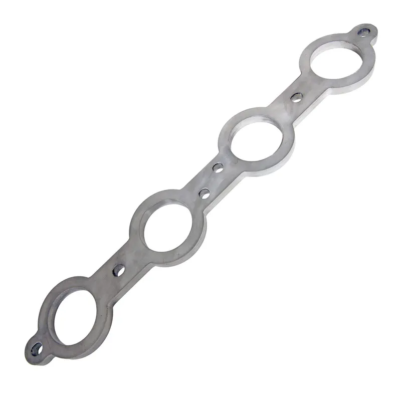 Header Flange Sum-670203-SS Header Flanges, 304 Stainless Steel, 304, 3/8 in. Thick, 1.75 in. Diameter Round Port, Chevy, LS, Pair