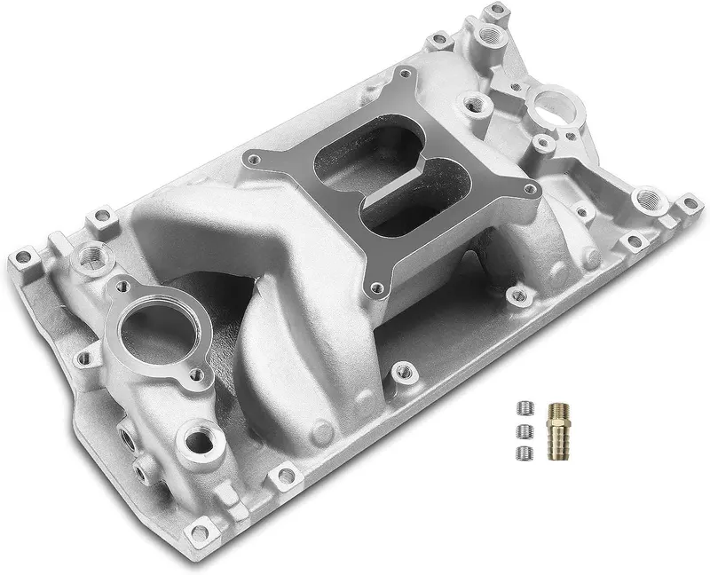 Intake Manifold, 52028 A-Premium Engine Dual Plane Intake Manifold Compatible with Chevy SBC Vortec V8 283 307 350 327 - Cadillac, GMC - C/K Suburban, Tahoe, Express 96-02, Savana, Suburban, Yukon, Escalade, for # 52028