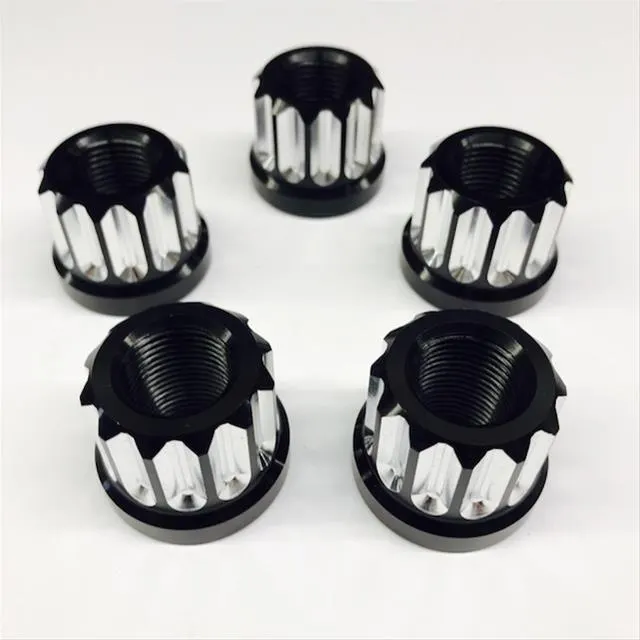 Lug Nuts, Lug Nut, 5/8-18 RH in., Flange, 12-Point, Billet Aluminum, Set of 5