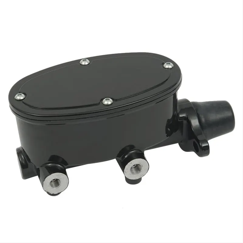 Master Cylinder, Aluminum, Black Powdercoat, 1.000 in. Bore, Dual Bowl, Universal, Front Disc, Each