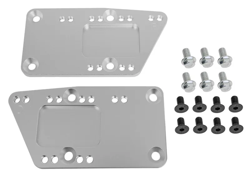 Motor Mount, SUM-7731101 LS Engine Swap Adapter Plate, Bolt-In, Billet,Plain, 4-bolt Gen III/IV LS block to 3- bolt Chevy Mounts, Pair
